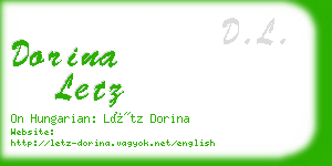 dorina letz business card